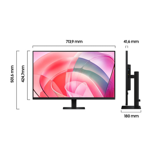 Samsung ViewFinity S70D 4K Monitor 32 inches, UHD, 3,840 x 2,160, 60 Hz, HDR10, Easy Setup Stand, Eye Saver Mode, LS32D700EAUXEN