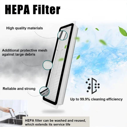 Accessory set for Dreame Bot Z10 Pro L10 Plus vacuum cleaner, 20-piece set, 2 detachable main brushes, 4 Hepa filters, 4 side brushes, 4 mop cloths, 4 dust bags, 2 cleaning brushes