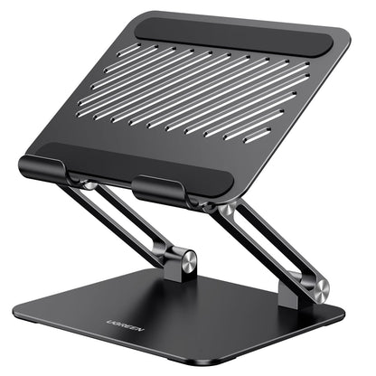 UGREEN Tablet Stand Adjustable Holder Aluminum Foldable Phone, compatible with iPad Pro Air Mini 11 12.9 Galaxy Tab S9 Huawei MatePad iPhone 16 15 up to 12.9 inches (Black)