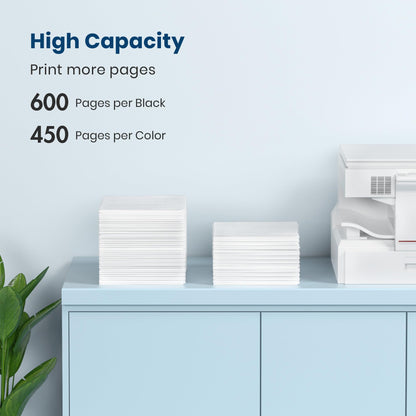 302XL printer cartridges multipack replacement for HP 302 XL cartridges. Includes black and color cartridges for HP Envy 4525 4520 4522 4524 4527 Officejet 3830 3831 3833 5230 Deskjet 2130 3630 3636 1110 (2 pack).