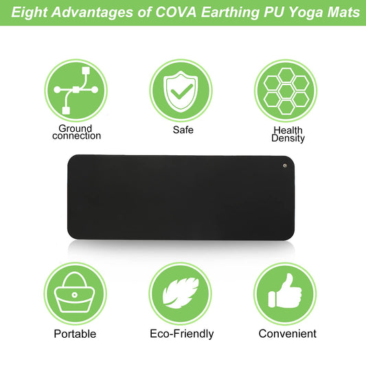 AituoWan Conductive Health Mat, Grounding Cord, universal grounding mat for personal grounding anywhere (26.7 * 9.8 inch)