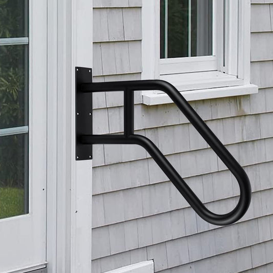 Handrails for outdoor stairs Kamanan Stair Handrail for Outdoor Heavy Stair Handrails Non-slip Bathroom 1-3 Steps Staircase Handrail for Elderly Children with Disabilities 58cm Long