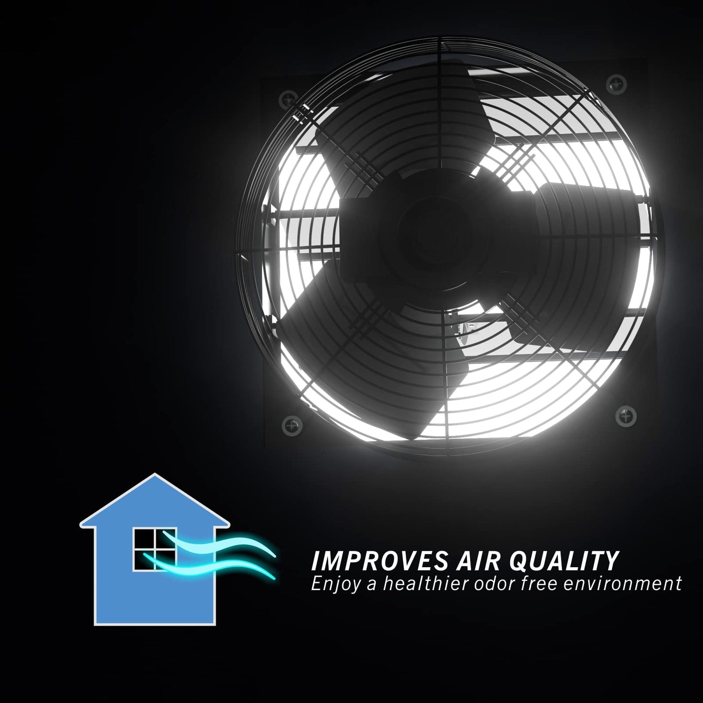 Aygrochy 250mm adjustable exhaust fan, industrial wall fan for heating, cooling, booster, grow tents, hydroponics, home use, ventilation and exhaust fan