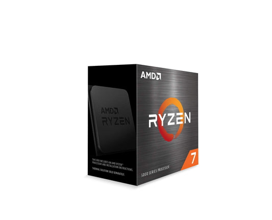 AMD Ryzen 7 5800X Processor with 8 Cores/16 threads, 105W TDP, AM4 socket, 36 MB Cache, up to 4.7Ghz max boost frequency, no cooler included.
