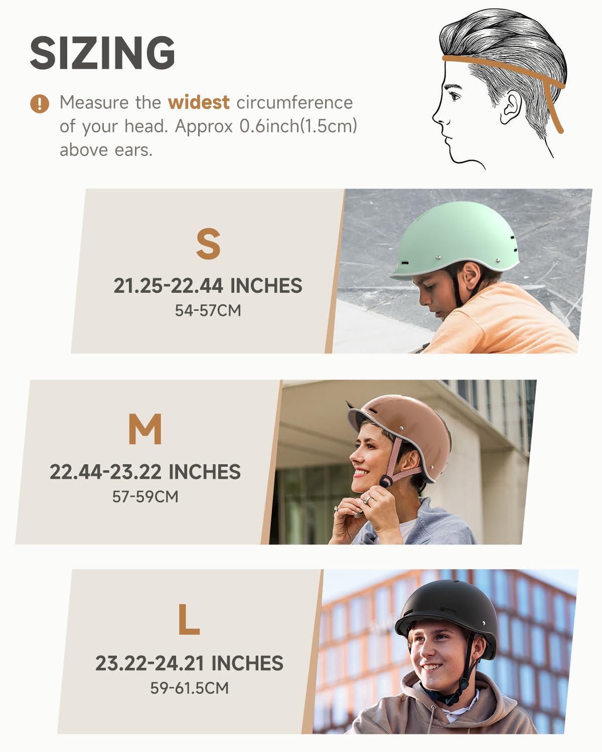 Findway bike helmet for men and women, ideal for city commuting. Provides protection for road cycling, skating, and e-biking with 14 ventilation channels. Adjustable city helmet for a comfortable fit.