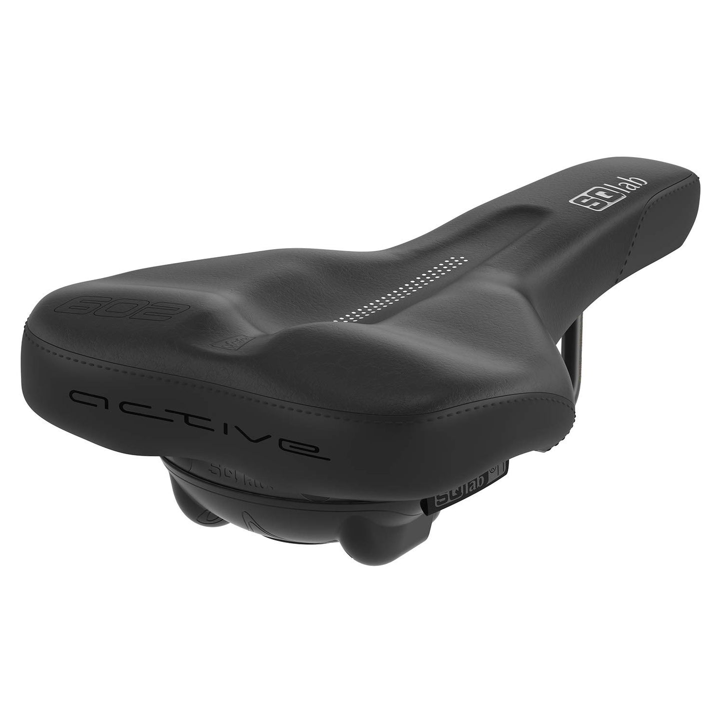 SQlab Unisex - Adult 602 Ergolux Active 2.0 Bicycle Saddle, Black, 14 cm
