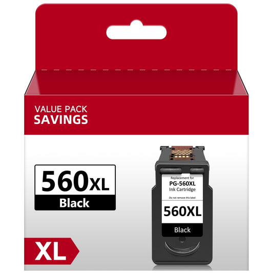Economink 560XL black printer cartridges compatible for Canon 560 PG-560 XL for Canon TS5350i cartridges TS5350 TS5351 TS7450 TS7451 TS5352 TS5353 (1 black)