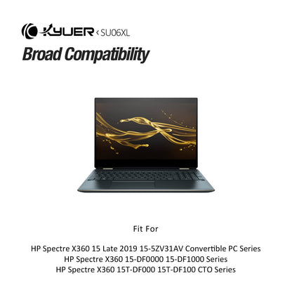 K KYUER SU06XL SU06084XL Laptop Battery for HP Spectre X360 15 Late 2019 15-5ZV31AV 15-DF0104NG 15-DF0106NG 15-DF0126NG 15-DF0322NG 15-DF0002NF 15-DF0005NF 15-DF0010NF 15-DF0002NA TPN-Q213 HSTNN-DB8W