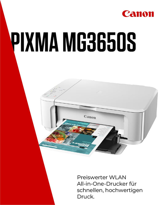 Canon PIXMA MG3650S Series - All-in-One printer, copier & scanner for home use | Wireless smartphone connection | Canon printer for home