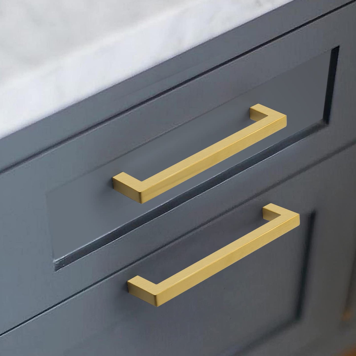 goldenwarm 5 pieces Furniture Handles Gold Drawer Handles Gold Kitchen Handles Brass Furniture Handles Stainless Steel Handles Gold Kitchen Handles 320mm Hole Spacing Kitchen Handles Gold