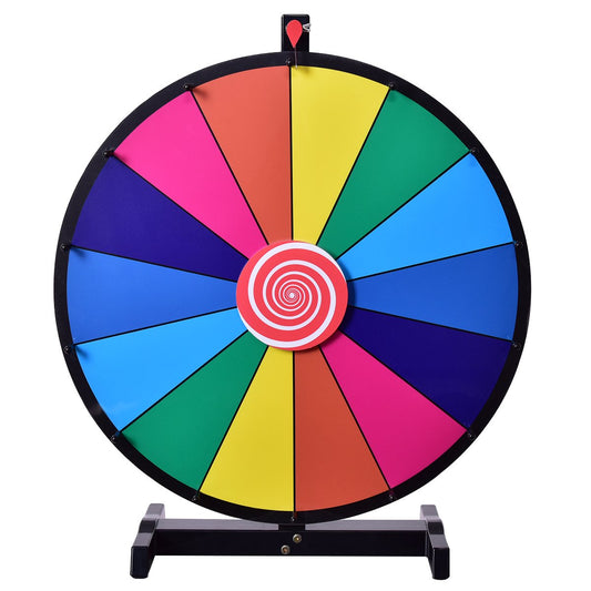 GOPLUS 18" 24" Wheel of Fortune Lottery Games Prize Wheel Gambling (18")