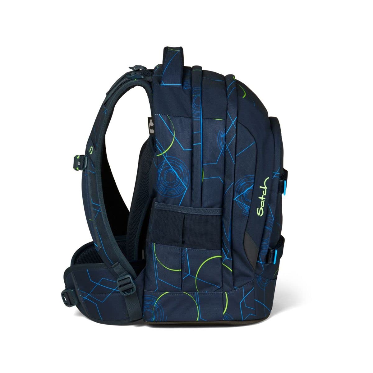 Satch Pack school backpack set 3pc with pencil case and gym bag (Blue Tech)