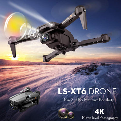 Goolsky drone with 4K camera, drone with dual camera, track flight, gravity sensor, gesture photo/video, altitude hold, headless mode, RC quadcopter for adults and children.