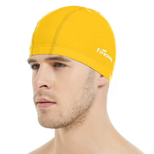 Firesara Lycra Swim Cap, Lycra Swim Cap Anti-Tear Coated Comfortable No Slip for Men Women Long Short Hair Adult Boys Girls