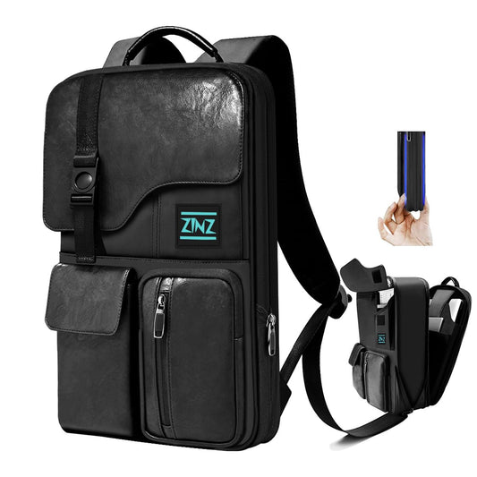 ZINZ laptop backpack 15 15.6 16 inch, Expandable computer backpack with multiple pockets, Anti-theft travel daypack for men and women, Black JP