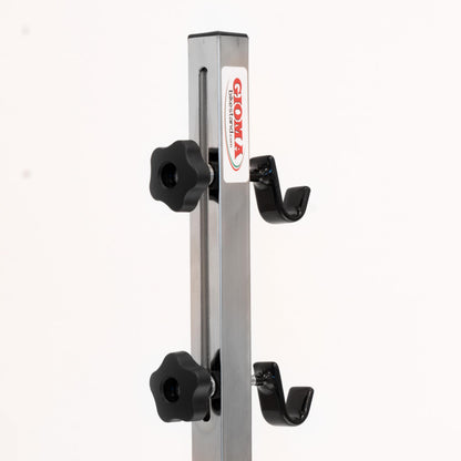 Gioma Bikestand Unisex-Adult Stilo Gc 215-00 Bicycle rear fork parking stand, rear fork stand, chromed, hammered grey paint finish, mm 380 x 360 x h 630