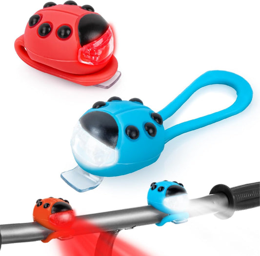 Gofimyee 2 Pack Kids Scooter Light, IPX5 waterproof with 3 light modes for added safety on children's scooters, hiking poles, or backpacks.
