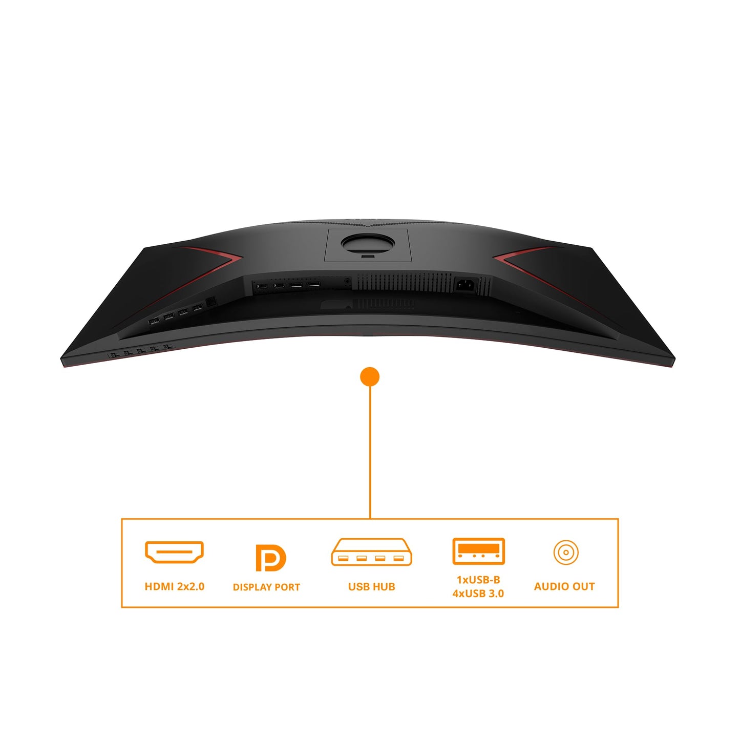 AOC Gaming CU34G2XPD - 34-inch WQHD curved monitor, 180 Hz, fast VA, 1 ms GTG, FreeSync Premium, HDR400, adjustable stand (3440 x 1440, HDMI, DisplayPort, USB hub)