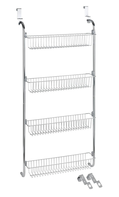 WENKO door rack with 4 baskets, storage and organization, 109 x 14 x 50 cm.
