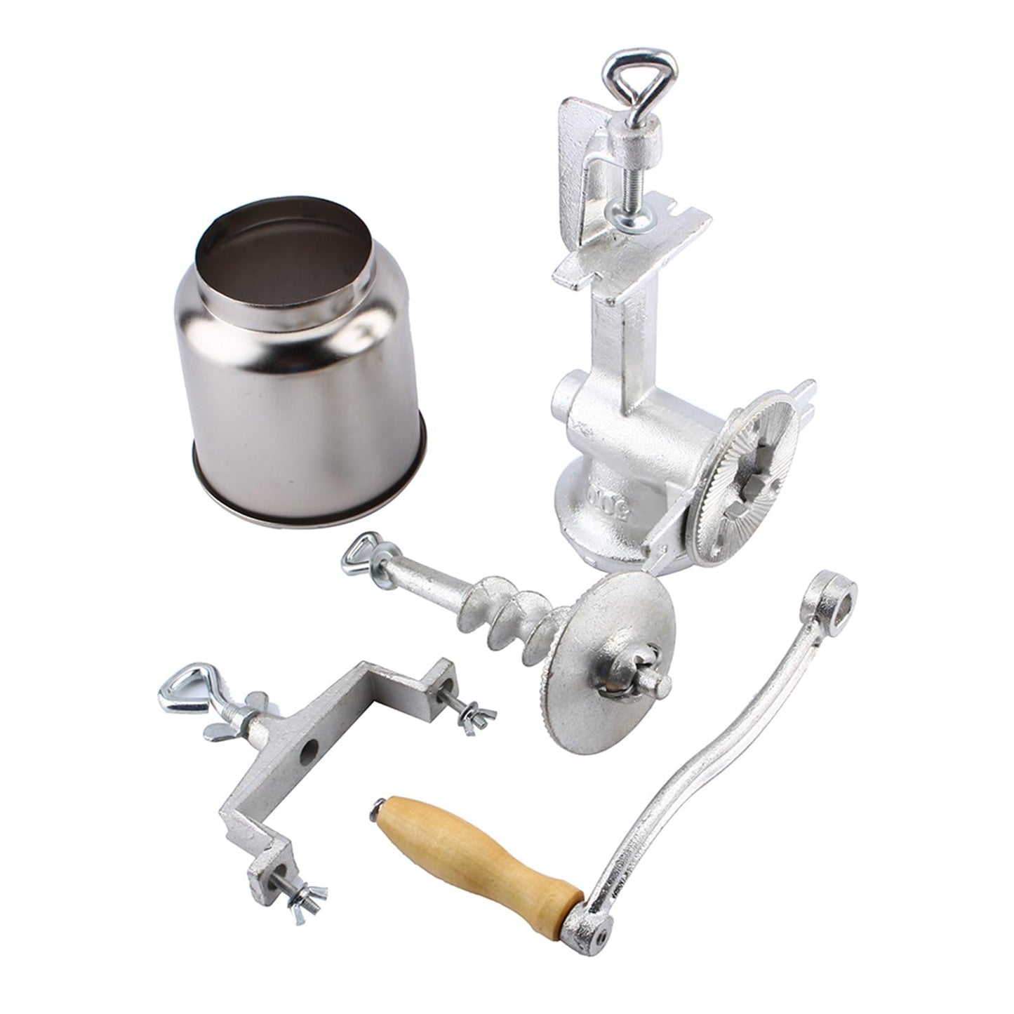 Ejoyous manual grain mill, manual coffee grinder corn mill, adjustable grain mill machine with large hopper for wheat beans rice coconut peppercorns nuts grain mill