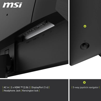 MSI MAG 275QF 27-inch WQHD Gaming Monitor features a 2560 x 1440 Rapid IPS Panel, 180 Hz / 0.5ms (GtG, Min.), 101% sRGB Colour Gamut, Frameless Design, HDR Ready. It supports DisplayPort 1.4, HDMI 2.0b (WQHD@144Hz).