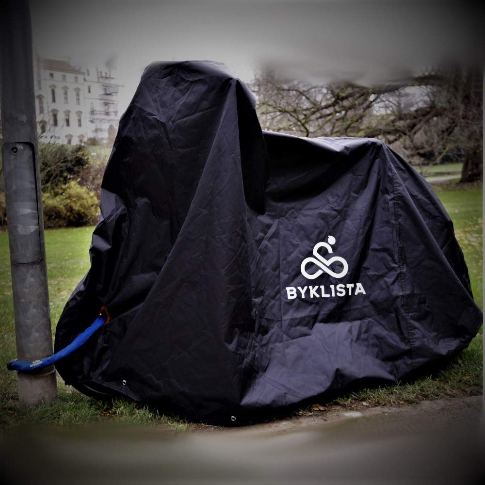 BYKLISTA Bicycle Cover for 2 Bikes - Weatherproof Bike Shed Oxford Fabric Welded Seams & UV Protection - Waterproof Bike Tarp Cover Bicycle Protective Cover