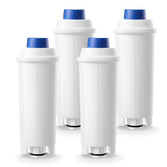Molifal water filter, replacement for Delonghi coffee machines DLSC002 filter, compatible with Delonghi Dinamica, Magnifica S, Eletta Explorer, ETAM Autentica EPAM and ECAM series (4x)