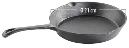 Tornwald-Schmiede Cast Iron Pans: 4-piece set of cast iron pans with Ø 12.5/16.5/21 and 30 cm each (cast iron pans for grills, grill pan, cast iron).
