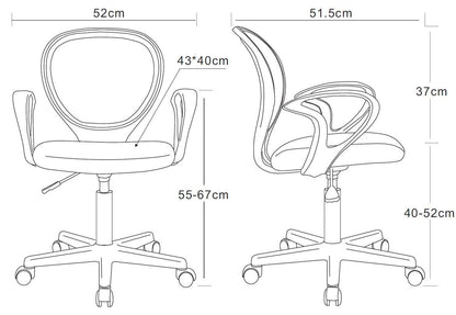 SixBros. Office Chair Pink - H-2408F/1406
