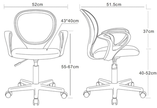 SixBros. Office Chair Pink - H-2408F/1406