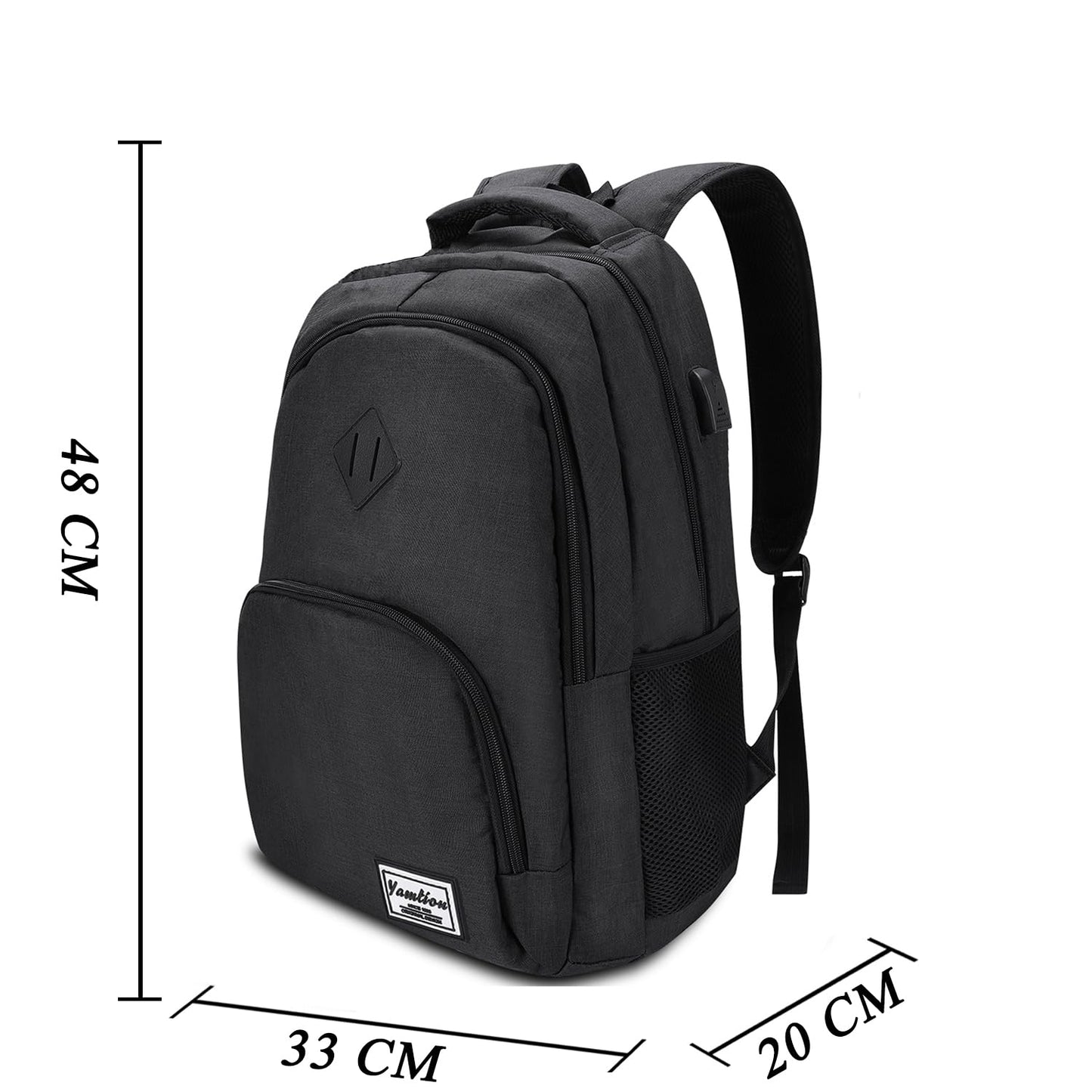 YAMTION backpack for men and women, school bag for boys and girls, teenager laptop backpack for college, school, work, and study.