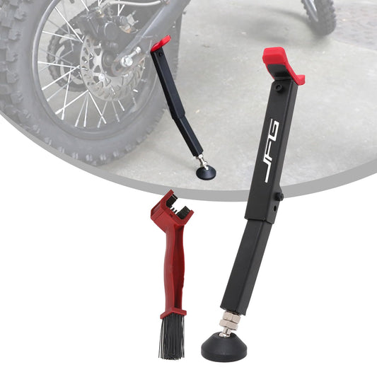 JFG RACING Motorcycle Stand Rear, Front and Rear Stand with Cleaning Brush for most motorcycles Motocross Enduro Pit Bike Dirt Bike Surron Talaria Sting E-Bike Red