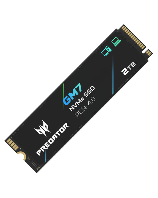 Acer Predator GM7 2TB M.2 NVMe SSD PCIe 4.0 - Read speed up to 7400 MB/s - TLC NAND Flash - Professional Gaming Internal Drive for PC, Laptop & PS5