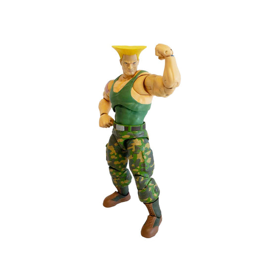 Jada Toys Street Fighter figure Guile (15 cm) - poseable collectible and action figure from Street Fighter 2: The Final Challengers, with alternate head, hands, and accessories, for ages 13+