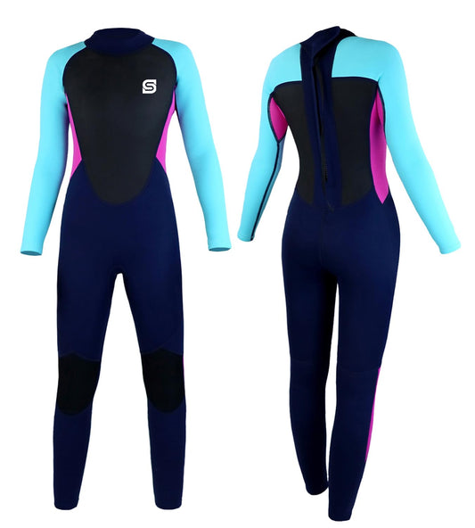 Summshall Kids Neoprene Wetsuit, 2.5mm thick for warmth. Short or long options for diving, swimming, surfing. Perfect thermal swimsuit for boys and girls.