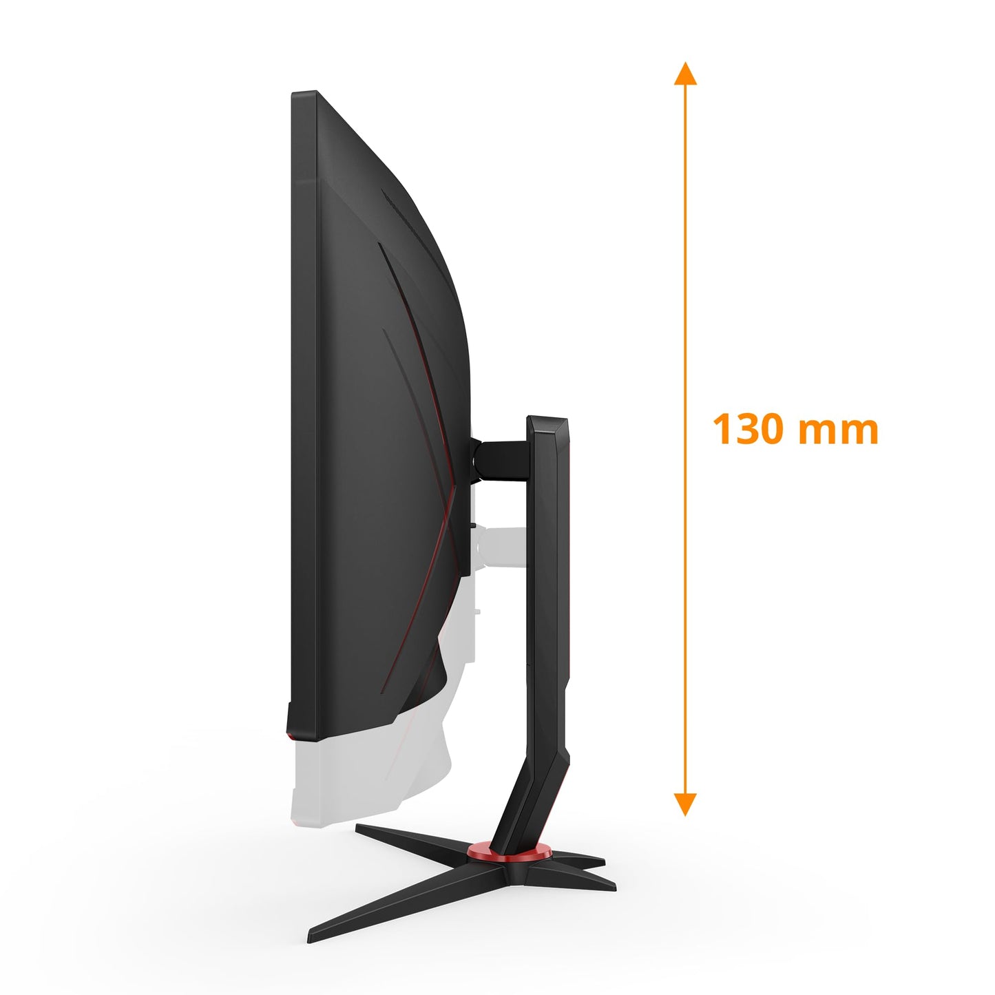 AOC Gaming CU34G2XP - 34-inch WQHD Curved Monitor, 180 Hz, FreeSync Premium, HDR400 (3440x1440, 1ms GtG, HDMI, DisplayPort, USB Hub) black-red
