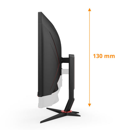 AOC Gaming CU34G2XP - 34-inch WQHD Curved Monitor, 180 Hz, FreeSync Premium, HDR400 (3440x1440, 1ms GtG, HDMI, DisplayPort, USB Hub) black-red