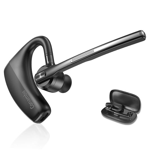 Conambo Bluetooth headset V5.2, K10C Bluetooth headset with CVC8.0 and ENC noise cancelling technology, Bluetooth headset with microphone for cell phone, car drivers, business office.