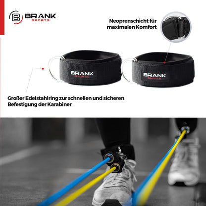 BRANK SPORTS - Resistance Bands for Ultimate Muscle Building - High-Quality Materials - Rubber Band Sports - Strength Training - Fitness Band Free Training Guide