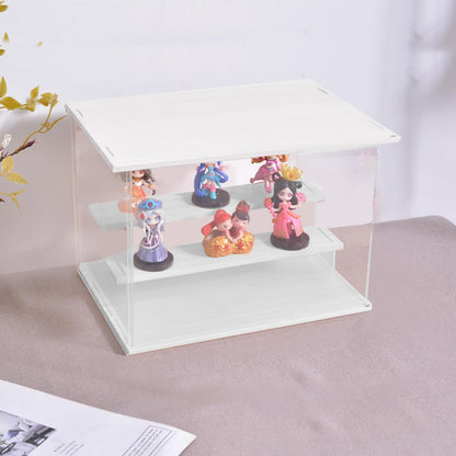 SWAWIS Acrylic Display Case Transparent Showcase Box for Lego, model cars, collectibles, mini figurines. Dustproof protection, 30.5 x 18 x 21.8 cm.