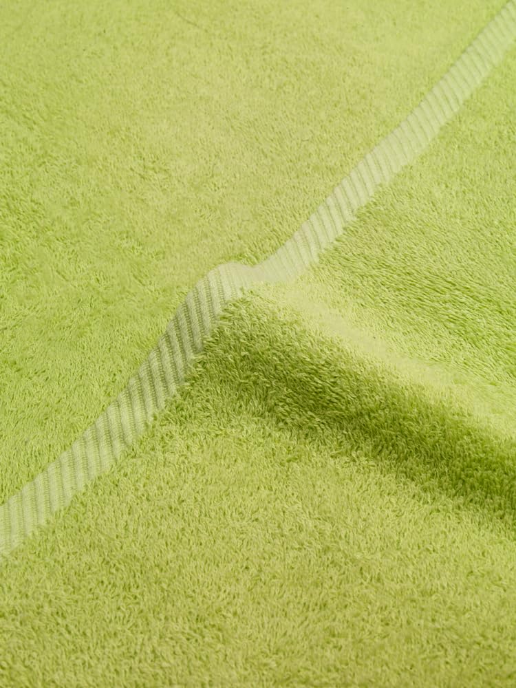 Top Towel - Combo - Large bath towels - Bathroom hand towels - 2 face or bidet towels + 2 hand or sink towels + 2 shower towels - 100% cotton - Lime