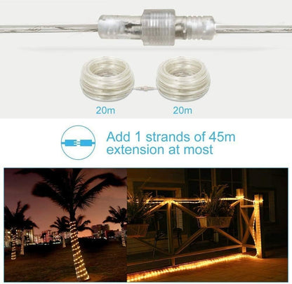 HOUSEPROFI 20M 400LED Light Hose Outdoor, String Lights Powered by Electricity Warm White, IP44 Waterproof & Dimmable with Remote Control, Perfect for Garden, Balcony & Christmas Decor, Ø5mm