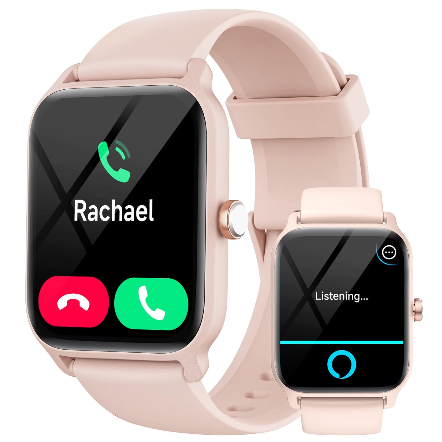 Gydom Smartwatch for Women with Phone Function Alexa Built-in, 1.8" Women's Fitness Watch with 100+ Sports Modes, Heart Rate Monitor SpO2 Sleep Monitor, IP68 Waterproof, Pedometer Watch Sports Watch for Android/iOS