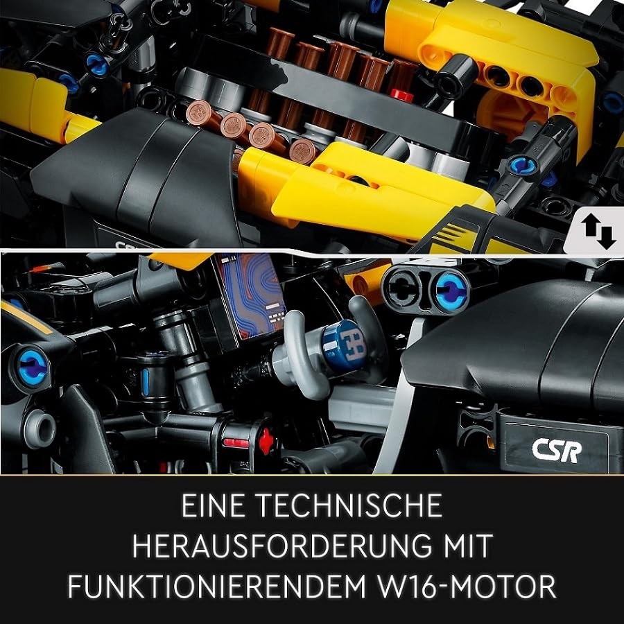 LEGO Technic Bugatti Chiron, car model building kit, sports car toy, iconic car set for collecting, building toy for ages 9 and up 42151