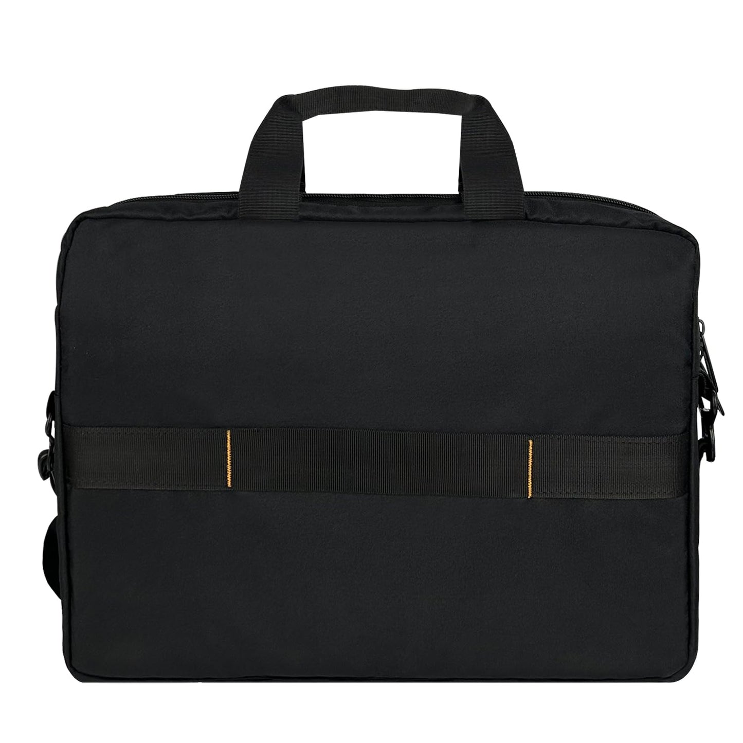 Amazon Basics Compact Laptop Bag, Shoulder/Carry Bag with accessory storage pockets, for laptops up to 15.6 inches (39.6 cm), Black, 1 piece