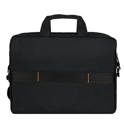 Amazon Basics Compact Laptop Bag, Shoulder/Carry Bag with accessory storage pockets, for laptops up to 15.6 inches (39.6 cm), Black, 1 piece