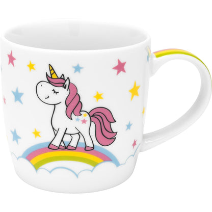 Greetings & Co. dinnerware set with unicorn design | Gift set with 1 mug, 1 plate, and 1 bowl, porcelain | Gift, start of school, kindergarten, children's birthday | 48842
