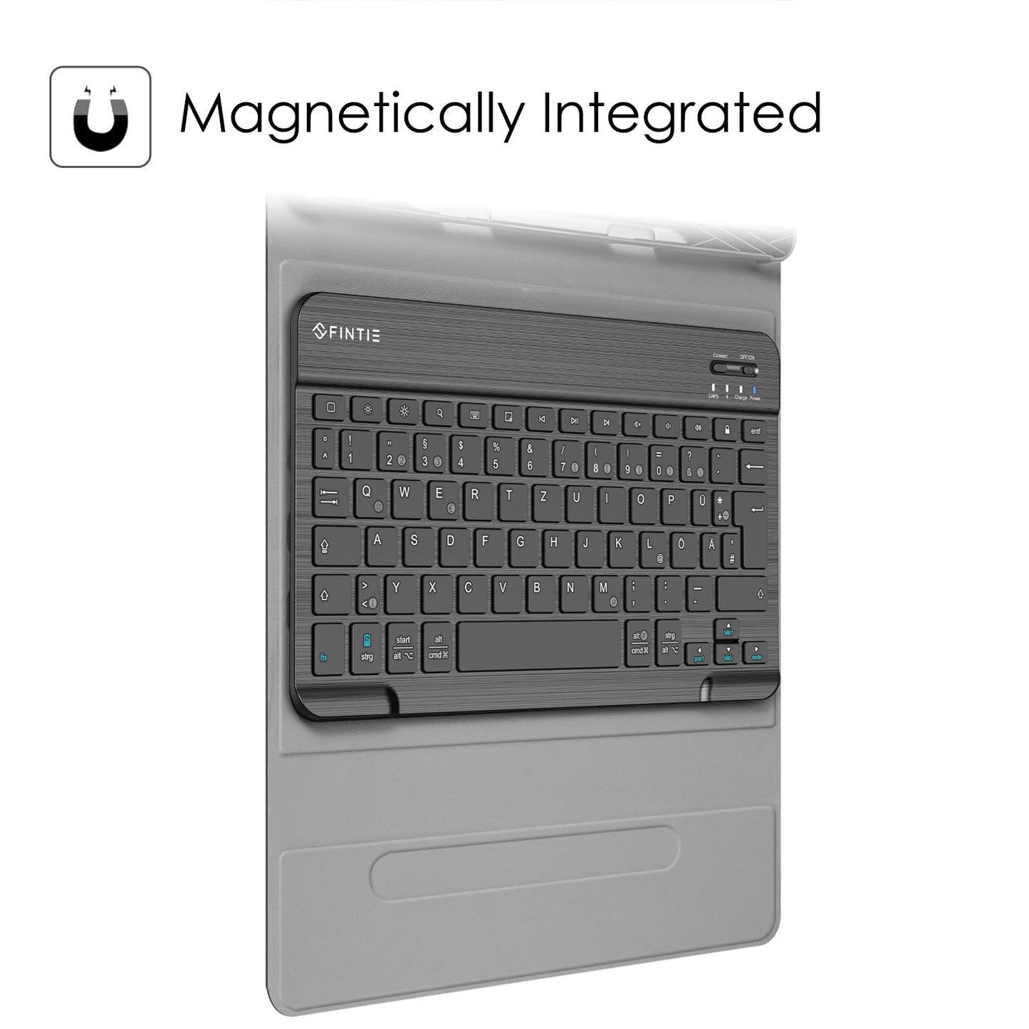 FINTIE Keyboard Case for Samsung Galaxy Tab S8 11 Inch 2022/ S7 11 Inch 2020 Tablet, Keyboard Cover with Magnetic Detachable German Bluetooth Keyboard, Black