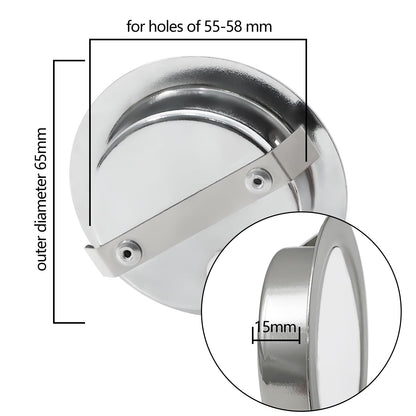 URing 6-pack LED recessed lights 12V Dimmable 3.5W 3000K Warm White, recessed lights flat 12V 300LM borehole 55-58mm and 15mm flat, furniture recessed lights LED spotlights for motorhomes caravans boats