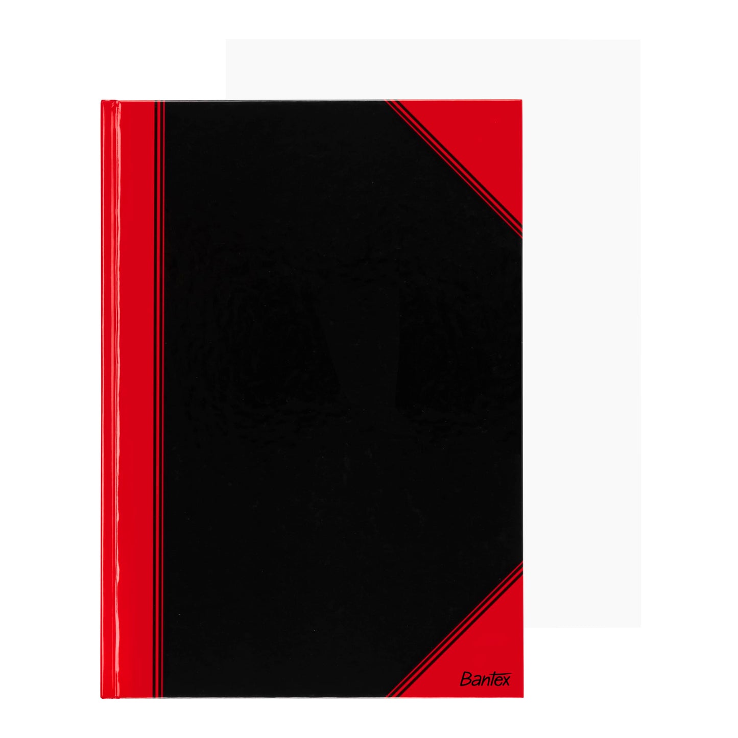 Bantex A4 blank notebook, 192 pages, 70 gsm, hardcover, black, pack of 6.